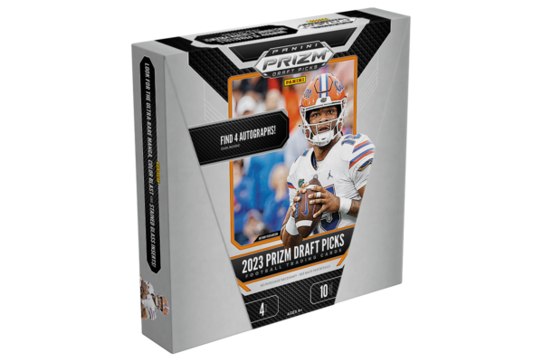 Prizm Draft Picks has returned as the first collegiate football product for the 2023 draft class. Find 1 autograph, 1 silver Prizm parallel and 2 other Prizm parallels per pack on averag