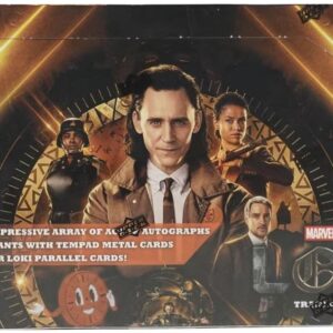 What awaits beyond the Sacred Time Line? Upper Deck is introducing Marvel Studios Loki trading cards to collectors and fans of the Disney+ show. This set captures Season 1 of Loki as we discover what makes a Loki, a Loki. Uncover a variety of talent autographed cards, low #'d parallel cards and Alligator Loki cards.